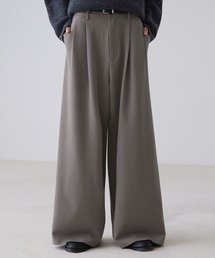 LUENNA(ルエナ)の【LUENNA】TR 2-Tuck Wide Straight Slacks / TRツータックワイドストレートスラックス(スラックス)