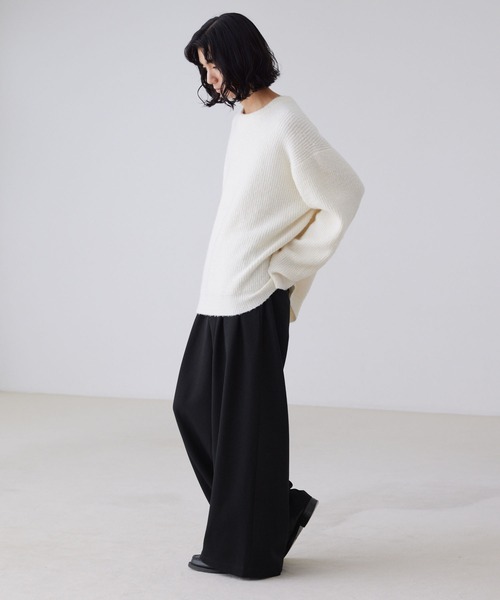 LUENNA（ルエナ）の「【LUENNA】TR 2-Tuck Wide Straight Slacks / TRツータックワイドストレートスラックス（スラックス・メンズ・ブラウン系1/ブラック/ダークグレー・L/M/S）」の8枚目の写真