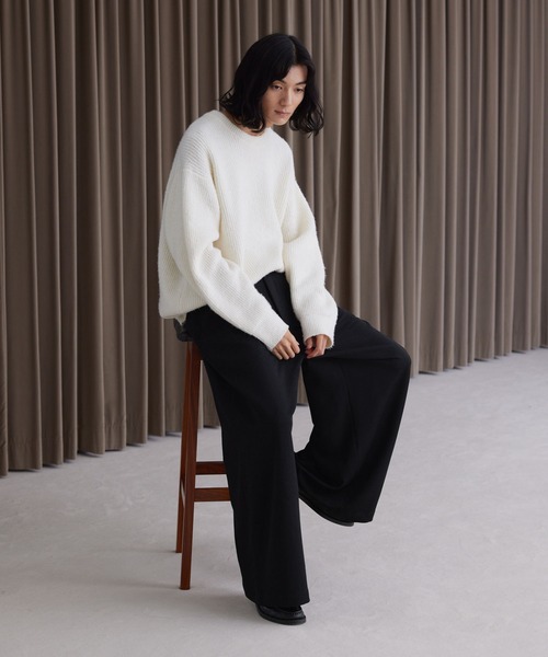 LUENNA（ルエナ）の「【LUENNA】TR 2-Tuck Wide Straight Slacks / TRツータックワイドストレートスラックス（スラックス・メンズ・ブラウン系1/ブラック/ダークグレー・L/M/S）」の12枚目の写真