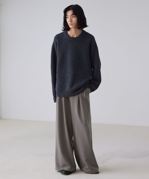 LUENNA（ルエナ）の「【LUENNA】TR 2-Tuck Wide Straight Slacks / TRツータックワイドストレートスラックス（スラックス・メンズ・ブラウン系1/ブラック/ダークグレー・L/M/S）」の18枚目の写真