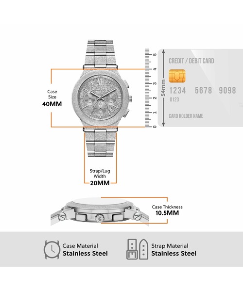 MICHAEL KORS（マイケルコース）の「マイケル・コース 腕時計 レディース アナログ ステンレス MK7558（アナログ腕時計・レディース・シルバー・FREE）」の2枚目の写真