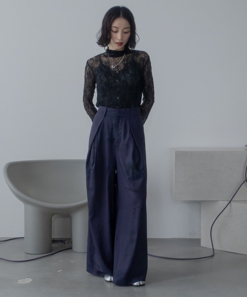 VACANCY(ヴァカンシー)の「ハイネックストレッチレースインナー(Tシャツ/カットソー・レディース・ブルー/ホワイト/ブラック・FREE)」の19枚目の写真