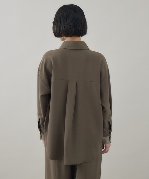 Paradise Picnic(パラダイスピクニック)の「Dignite Collier ダブルカフスシャツ(シャツ/ブラウス・レディース・ブラウン/チャコールグレー・FREE)」の13枚目の写真