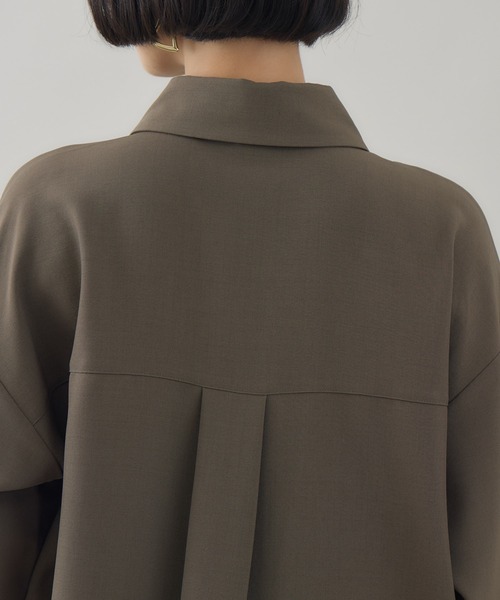 Paradise Picnic(パラダイスピクニック)の「Dignite Collier ダブルカフスシャツ(シャツ/ブラウス・レディース・ブラウン/チャコールグレー・FREE)」の14枚目の写真