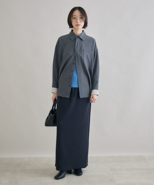 Paradise Picnic(パラダイスピクニック)の「Dignite Collier ダブルカフスシャツ(シャツ/ブラウス・レディース・ブラウン/チャコールグレー・FREE)」の21枚目の写真