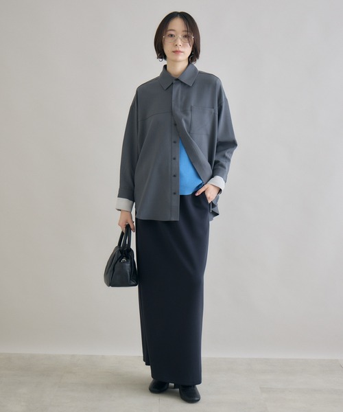 Paradise Picnic(パラダイスピクニック)の「Dignite Collier ダブルカフスシャツ(シャツ/ブラウス・レディース・ブラウン/チャコールグレー・FREE)」の22枚目の写真