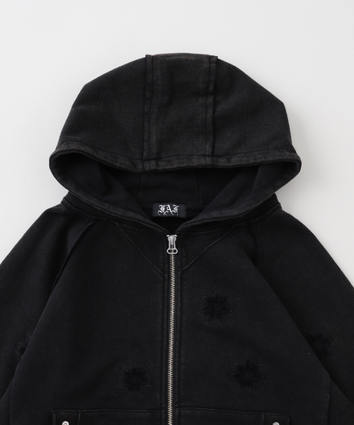 FAF(フェイク アス フラワーズ)の「FAF (FAKE AS FLOWERS) / フェイク アズ フラワーズ STELLA ZIP UP HOODIE(パーカー・メンズ・ブラック/オレンジ/ブラウン・1/2)」の5枚目の写真