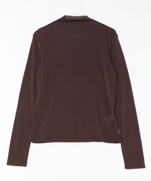 STYLEBLOCK(スタイルブロック)の「パワーメッシュボトルネックロンT(Tシャツ/カットソー・レディース・ダークグレー/マスタード/オフホワイト/パープル/ブラウン/ブラック・M)」の4枚目の写真