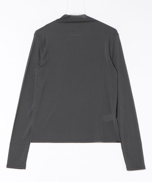 STYLEBLOCK(スタイルブロック)の「パワーメッシュボトルネックロンT(Tシャツ/カットソー・レディース・ダークグレー/マスタード/オフホワイト/パープル/ブラウン/ブラック・M)」の3枚目の写真