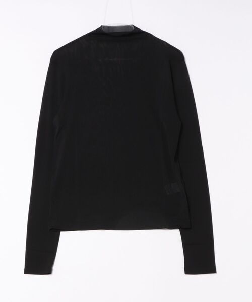 STYLEBLOCK(スタイルブロック)の「パワーメッシュボトルネックロンT(Tシャツ/カットソー・レディース・ダークグレー/マスタード/オフホワイト/パープル/ブラウン/ブラック・M)」の2枚目の写真