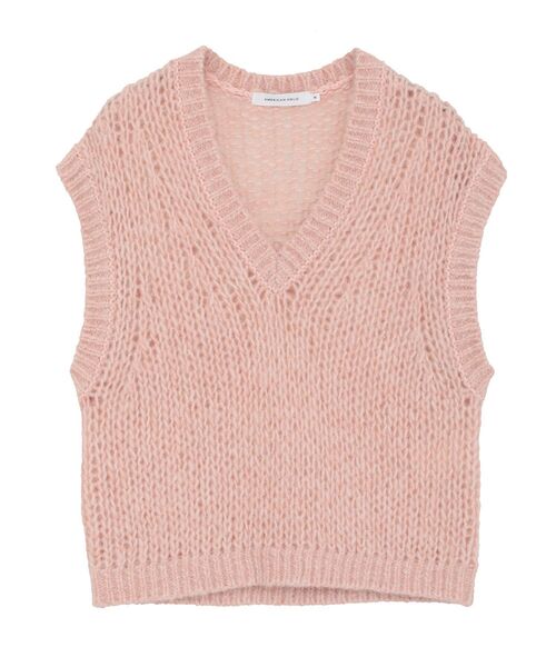 セール】【選べる丈】甘編みニットベスト（ベスト）｜AMERICAN HOLIC