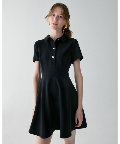 kate spade new york（ケイトスペード ニューヨーク）の「ポロ ミニ ドレス（ワンピース・レディース・ブラック・4/0/2）」の2枚目の写真