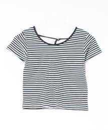 relac（レーラック）の「バックオープン ボーダー柄 半袖Tシャツ（Tシャツ/カットソー）」