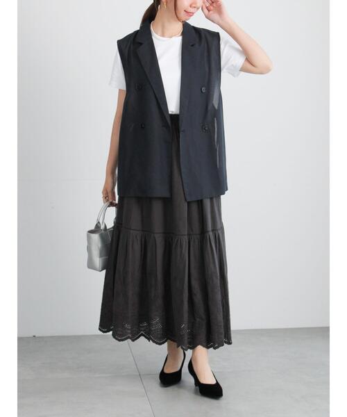 Te chichi（テチチ）の「サイドオープンライトジレ（ベスト・レディース・ブラック/ネイビー/グレー・F）」の7枚目の写真