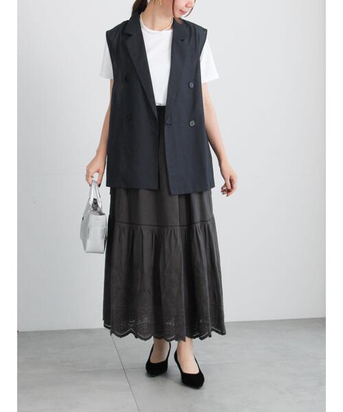 Te chichi（テチチ）の「サイドオープンライトジレ（ベスト・レディース・ブラック/ネイビー/グレー・F）」の8枚目の写真