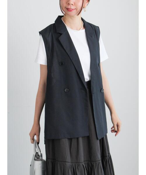 Te chichi（テチチ）の「サイドオープンライトジレ（ベスト・レディース・ブラック/ネイビー/グレー・F）」の9枚目の写真