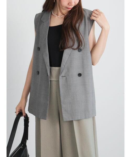 Te chichi（テチチ）の「サイドオープンライトジレ（ベスト・レディース・ブラック/ネイビー/グレー・F）」の12枚目の写真