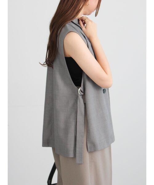 Te chichi（テチチ）の「サイドオープンライトジレ（ベスト・レディース・ブラック/ネイビー/グレー・F）」の14枚目の写真