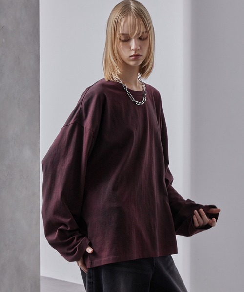 スプレー加工 ヴィンテージ ルーズロンT（Tシャツ/カットソー）｜Loose