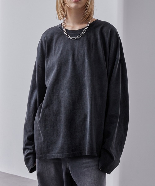 スプレー加工 ヴィンテージ ルーズロンT（Tシャツ/カットソー）｜Loose