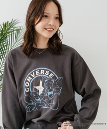 【CONVERSE/コンバース】×【TOM AND JERRY/トムとジェリー】オーバーサイズ プリント スウェットトレーナー