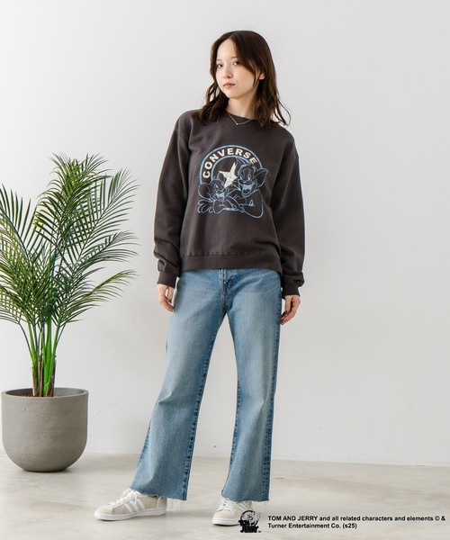 CONVERSE（コンバース）の「【CONVERSE/コンバース】×【TOM AND JERRY/トムとジェリー】オーバーサイズ プリント スウェットトレーナー（スウェット・レディース・ベージュ系その他2/ブラック系その他/ブラック系その他2/ベージュ系その他・LARGE/MEDIUM）」の11枚目の写真
