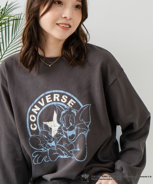 CONVERSE（コンバース）の「【CONVERSE/コンバース】×【TOM AND JERRY/トムとジェリー】オーバーサイズ プリント スウェットトレーナー（スウェット・レディース・ベージュ系その他2/ブラック系その他/ブラック系その他2/ベージュ系その他・LARGE/MEDIUM）」の16枚目の写真
