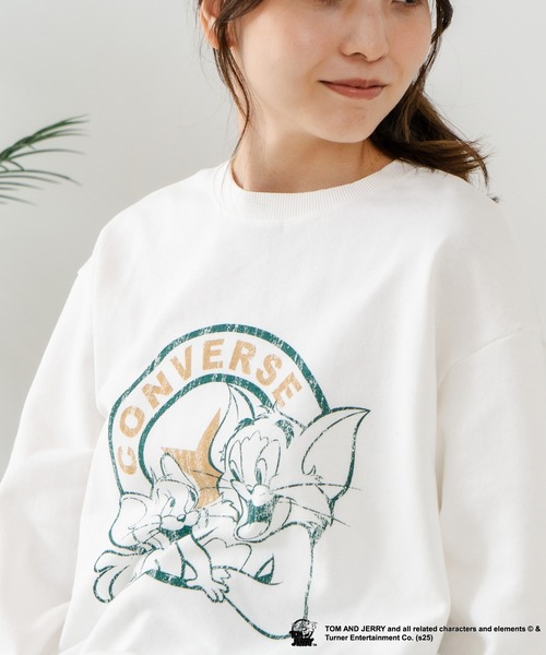 CONVERSE（コンバース）の「【CONVERSE/コンバース】×【TOM AND JERRY/トムとジェリー】オーバーサイズ プリント スウェットトレーナー（スウェット・レディース・ベージュ系その他2/ブラック系その他/ブラック系その他2/ベージュ系その他・LARGE/MEDIUM）」の9枚目の写真