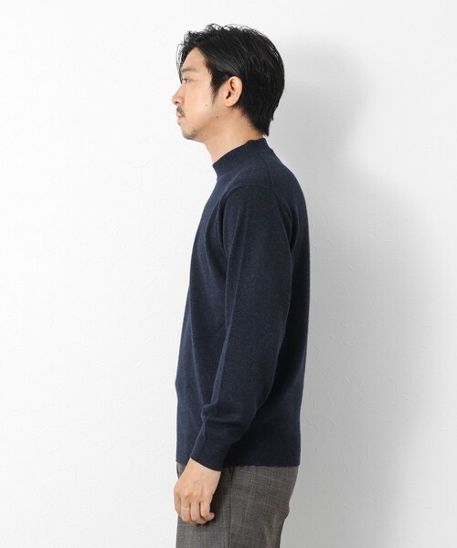 NOLLEY’S（ノーリーズ）の「ウールカシミア ハイネックニット 25AW（ニット/セーター・メンズ・ネイビー/ライトグレー・M/L）」の8枚目の写真