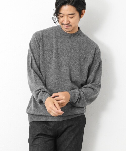 NOLLEY’S（ノーリーズ）の「ウールカシミア ハイネックニット 25AW（ニット/セーター・メンズ・ネイビー/ライトグレー・M/L）」の15枚目の写真