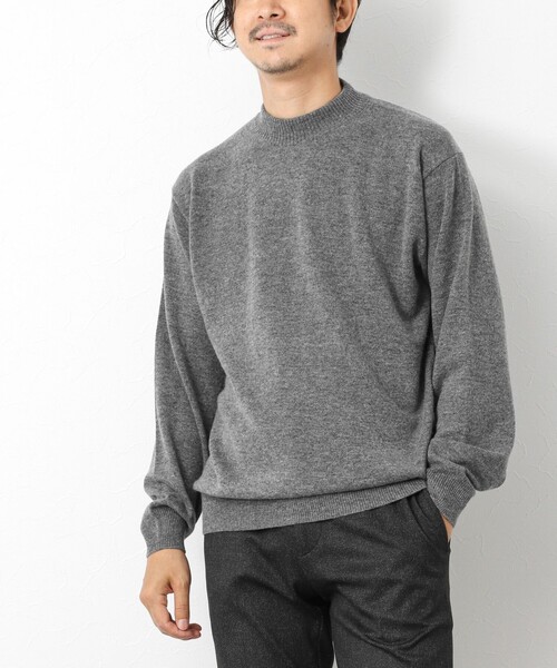 NOLLEY’S（ノーリーズ）の「ウールカシミア ハイネックニット 25AW（ニット/セーター・メンズ・ネイビー/ライトグレー・M/L）」の16枚目の写真