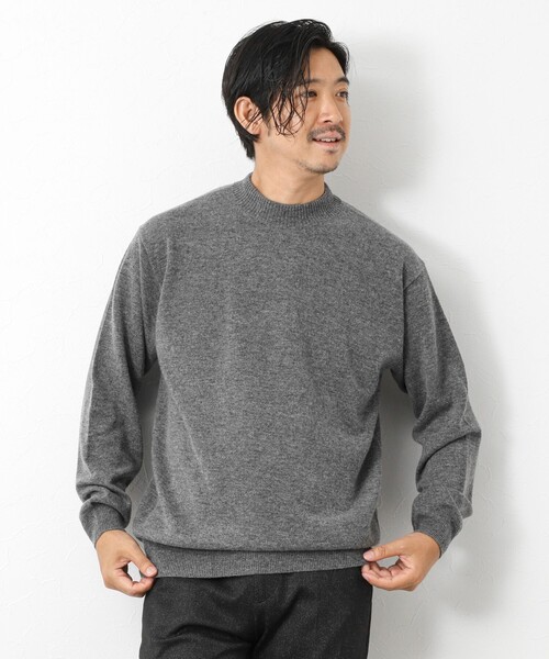 NOLLEY’S（ノーリーズ）の「ウールカシミア ハイネックニット 25AW（ニット/セーター・メンズ・ネイビー/ライトグレー・M/L）」の18枚目の写真
