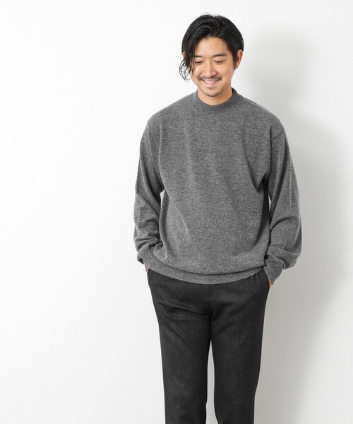 NOLLEY’S（ノーリーズ）の「ウールカシミア ハイネックニット 25AW（ニット/セーター・メンズ・ネイビー/ライトグレー・M/L）」の21枚目の写真