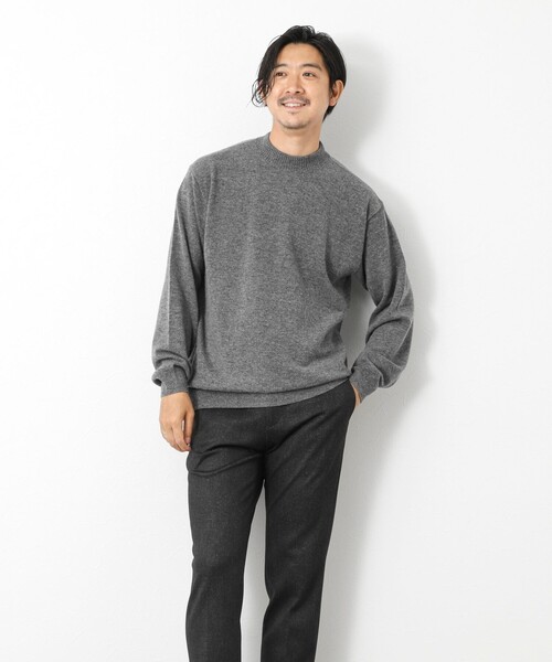 NOLLEY’S（ノーリーズ）の「ウールカシミア ハイネックニット 25AW（ニット/セーター・メンズ・ネイビー/ライトグレー・M/L）」の22枚目の写真