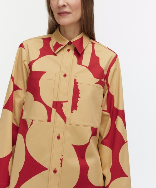 marimekko マリメッコ　ウニッコ　キュプラ　シャツ　ブラウス　長袖 marimekko マリメッコ ウニッコ キュプラ シャツ ブラウス 長袖
