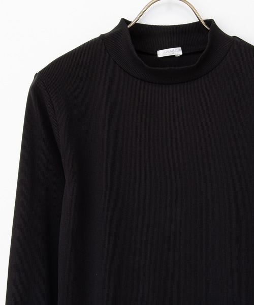 Honeys(ハニーズ)の「袖シャーリングハイネック(Tシャツ/カットソー・レディース・イエロー/ブラック/グレイッシュベージュ/ブルー/オフホワイト・M/L/S/LL)」の21枚目の写真