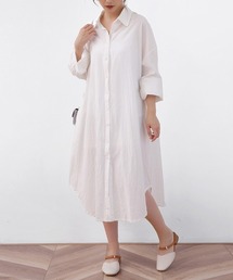 ロングシャツワンピース