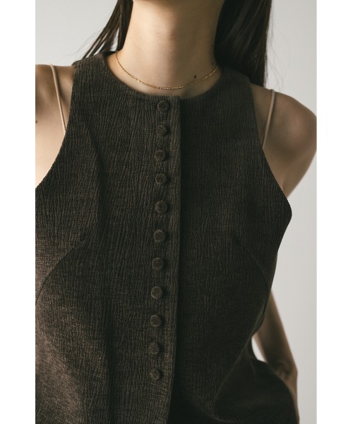 バックオープンベロアベスト（ベスト）｜STYLEMIXER（スタイル