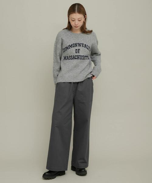 URBAN RESEARCH Sonny Label(アーバンリサーチサニーレーベル)の「コットンベイカーイージーパンツ(その他パンツ・レディース・アイボリー/チャコールグレー/ベージュ系その他・36/38)」の6枚目の写真