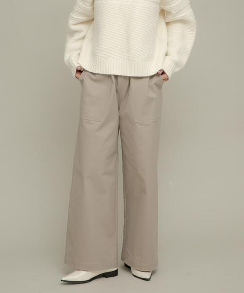 URBAN RESEARCH Sonny Label(アーバンリサーチサニーレーベル)の「コットンベイカーイージーパンツ(その他パンツ・レディース・アイボリー/チャコールグレー/ベージュ系その他・36/38)」の17枚目の写真