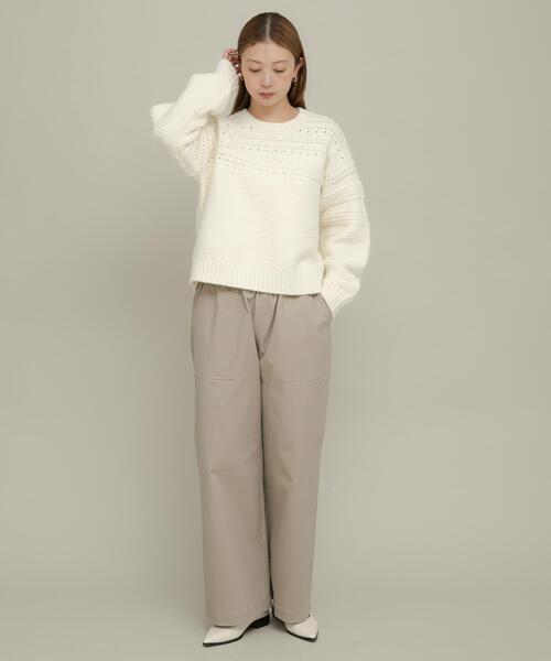 URBAN RESEARCH Sonny Label(アーバンリサーチサニーレーベル)の「コットンベイカーイージーパンツ(その他パンツ・レディース・アイボリー/チャコールグレー/ベージュ系その他・36/38)」の20枚目の写真