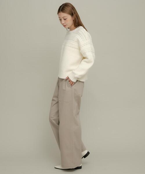 URBAN RESEARCH Sonny Label(アーバンリサーチサニーレーベル)の「コットンベイカーイージーパンツ(その他パンツ・レディース・アイボリー/チャコールグレー/ベージュ系その他・36/38)」の21枚目の写真