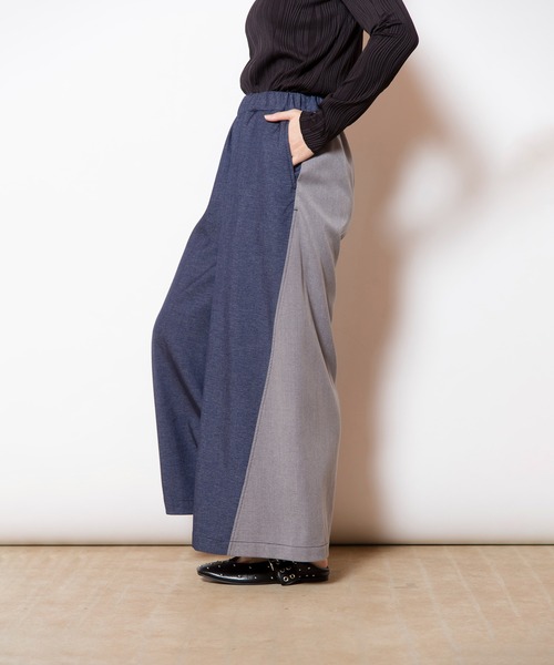 OSMOSIS(オズモーシス)の「バイカラーワイドパンツ(その他パンツ・レディース・ネイビー/ブルー/グレー・ONE SIZE)」の17枚目の写真