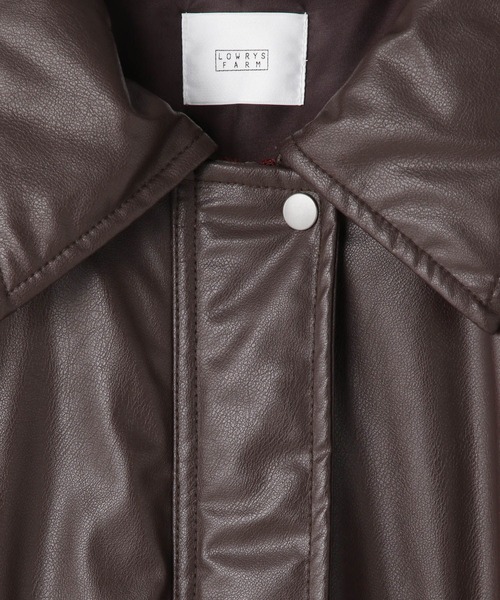 LOWRYS FARM（ローリーズファーム）の「ナカワタレザーブルゾン　571557（ブルゾン・レディース・ブラック/バーガンディー・FREE）」の16枚目の写真