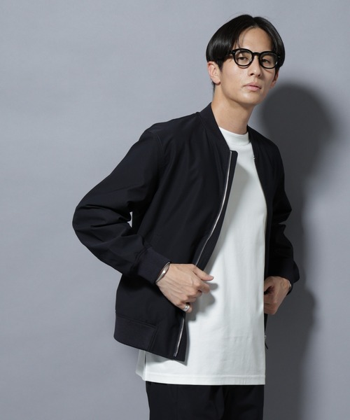 NANO universe（ナノユニバース）の「「N BASIC」TEXBRID(R)ツイルMA-1/撥水(セットアップ可)（MA-1・メンズ・グリーン系その他4/ダークネイビー・S/L/M）」の2枚目の写真