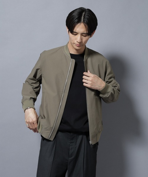 NANO universe（ナノユニバース）の「「N BASIC」TEXBRID(R)ツイルMA-1/撥水(セットアップ可)（MA-1・メンズ・グリーン系その他4/ダークネイビー・S/L/M）」の9枚目の写真