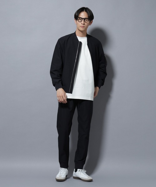 NANO universe（ナノユニバース）の「「N BASIC」TEXBRID(R)ツイルMA-1/撥水(セットアップ可)（MA-1・メンズ・グリーン系その他4/ダークネイビー・S/L/M）」の18枚目の写真