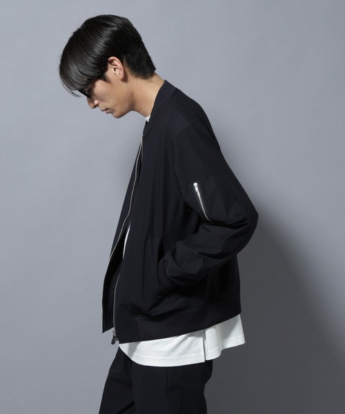 NANO universe（ナノユニバース）の「「N BASIC」TEXBRID(R)ツイルMA-1/撥水(セットアップ可)（MA-1・メンズ・グリーン系その他4/ダークネイビー・S/L/M）」の16枚目の写真