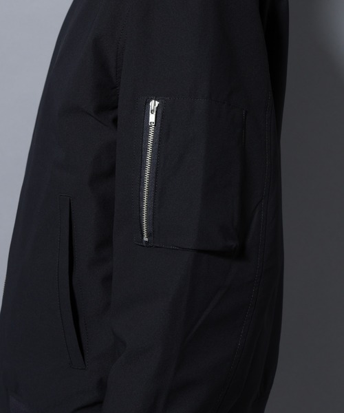 NANO universe（ナノユニバース）の「「N BASIC」TEXBRID(R)ツイルMA-1/撥水(セットアップ可)（MA-1・メンズ・グリーン系その他4/ダークネイビー・S/L/M）」の5枚目の写真