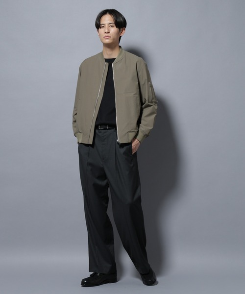 NANO universe（ナノユニバース）の「「N BASIC」TEXBRID(R)ツイルMA-1/撥水(セットアップ可)（MA-1・メンズ・グリーン系その他4/ダークネイビー・S/L/M）」の11枚目の写真